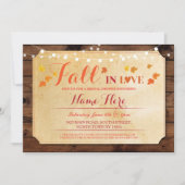 Rustige Vrijgezellenfeest Partij Herfst in Liefde Kaart (Voorkant)