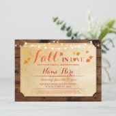 Rustige Vrijgezellenfeest Partij Herfst in Liefde  Kaart (Staand voorkant)