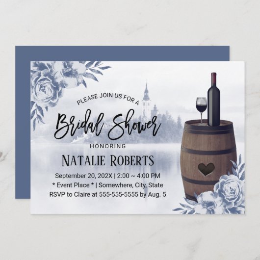 Rustige Vrijgezellenfeest van de flora Misty Lake  Kaart (Voorkant / Achterkant)