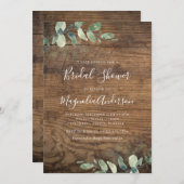 Rustige Vrijgezellenfeest van hout Eucalyptus Kaart (Voorkant / Achterkant)