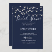 Rustige vrijgezellenfeest witte snaarlampen kaart (Voorkant / Achterkant)