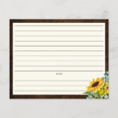 Rustige Vrijgezellenfeest zonnebloem Kaart (Achterkant)