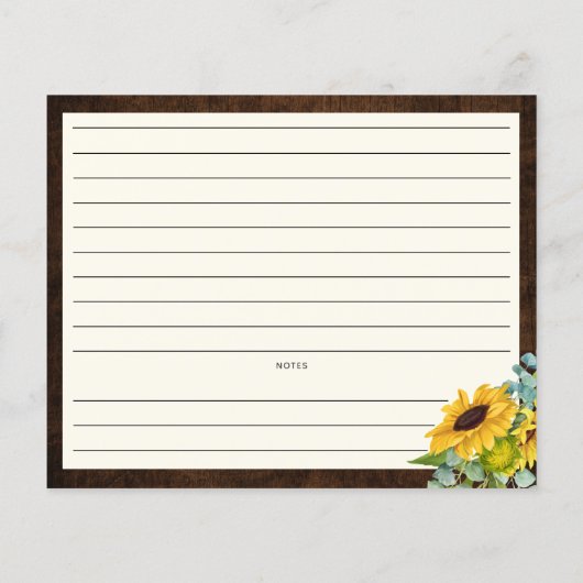 Rustige Vrijgezellenfeest zonnebloem Kaart (Achterkant)