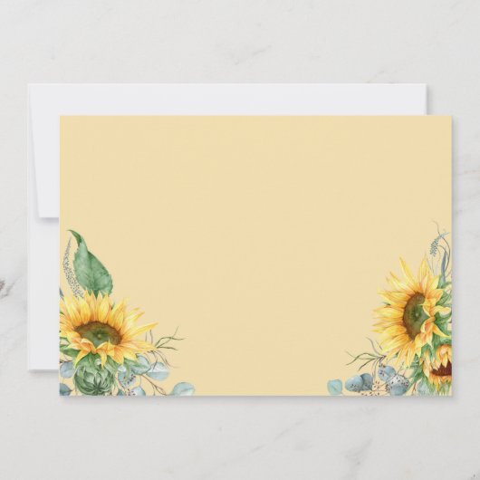 Rustige Vrijgezellenfeest zonnebloem met geel hart Kaart (Achterkant)