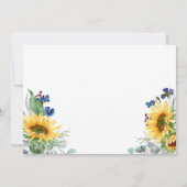 Rustige Vrijgezellenfeest Zonnebloem Wilde bloem Kaart (Achterkant)