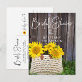 Rustige Vrijgezellenfeest zonnebloempitten Uitnodiging Briefkaart (Voorkant / Achterkant)