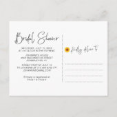 Rustige Vrijgezellenfeest zonnebloempitten Uitnodiging Briefkaart (Achterkant)