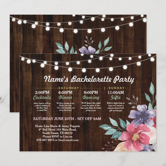 Rustige vrijgezellenfeesten ronddraairoze ventilat kaart (Voorkant / Achterkant)