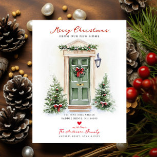Rustige vrolijke kerst nieuwe huis kaart