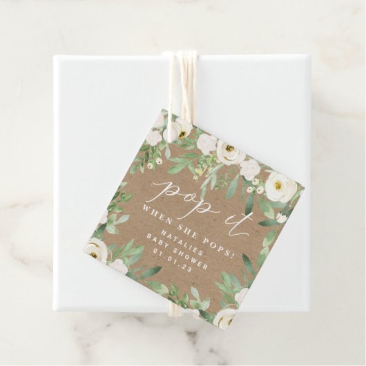 Rustige vulling en witte Pop die het bij het venti Bedankjes Labels (In situ)