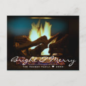 Rustige Vuurhaard Wood Cozy Warm Holiday Briefkaart (Voorkant)