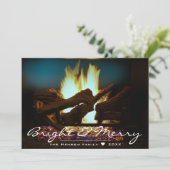 Rustige Vuurhaard Wood Cozy Warm Holiday Card Kaart (Staand voorkant)