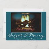 Rustige Vuurhaard Wood Cozy Warm Holiday Card Kaart (Voorkant)