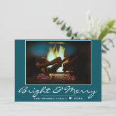 Rustige Vuurhaard Wood Cozy Warm Holiday Card Kaart (Staand voorkant)