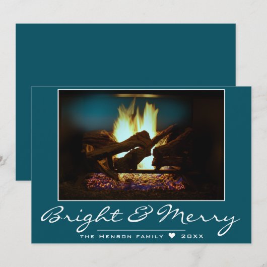 Rustige Vuurhaard Wood Cozy Warm Holiday Card Kaart (Voorkant / Achterkant)