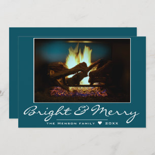 Rustige Vuurhaard Wood Cozy Warm Holiday Card Kaart