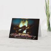 Rustige Vuurhaard Wood Cozy Warm Holiday Card Kaart (Voorkant)