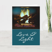Rustige Vuurhaard Wood Cozy Warm Holiday Card Kaart (Voorkant)