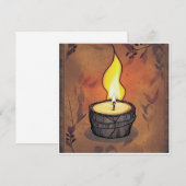 Rustige, warme kaarsblanco kaart (Voorkant / Achterkant)