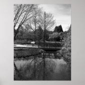 Rustige wateren Monochrome Landschap Poster (Voorkant)