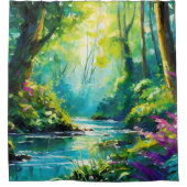 Rustige wateren Serenity Stream Douchegordijn (Voorkant)