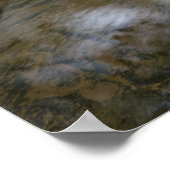 Rustige waterval in het bos poster (Hoek)