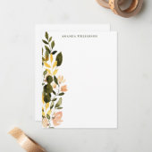 Rustige Waterverf - Aangepast kantoorbenodigdheden Notitiekaartje (Voorkant / Achterkant in situ)