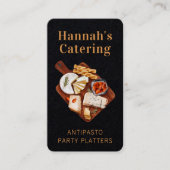 Rustige Waterverf Antipasto Platter catering Visitekaartje (Voorkant)