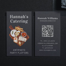 Rustige Waterverf Antipasto Platter catering Visitekaartje