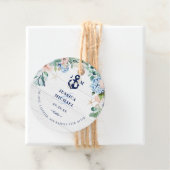 Rustige Waterverf Beach Nautical Floral Wedding Bedankjes Labels (In situ)
