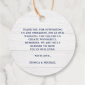 Rustige Waterverf Beach Nautical Floral Wedding Bedankjes Labels (Achterkant)