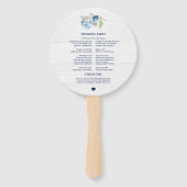 Rustige Waterverf Beach Nautical Floral Wedding Handwaaier (Achterkant)