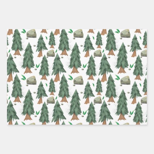 Rustige Waterverf bergbos Inpakpapier Vel (Voorkant 2)