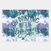 Rustige Waterverf bergbos Inpakpapier Vel (Voorkant)