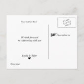 Rustige Waterverf Bergdenpine: houtbesparingsdatum Aankondigingskaart (Achterkant)