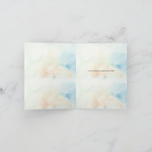 Rustige Waterverf bergen Lake Hartelijk dank (Binnen)