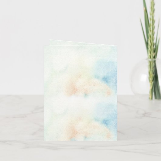 Rustige Waterverf bergen Lake Hartelijk dank (Achterkant)