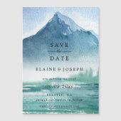 Rustige Waterverf bergen meer sparen de datum (Voorkant)