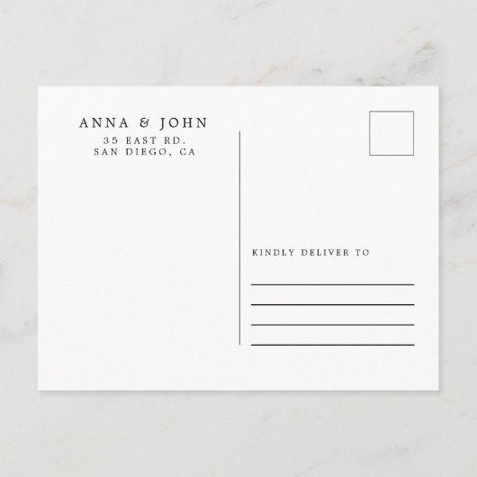 Rustige Waterverf bergen meer sparen de datum Aankondigingskaart (Achterkant)