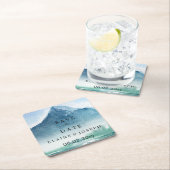 Rustige Waterverf bergen meer sparen de datum Kartonnen Onderzetters (Insitu)