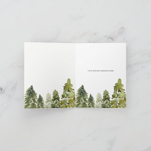 Rustige Waterverf bergen Pine Hartelijk dank (Binnen)