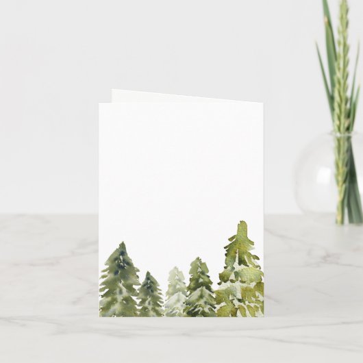 Rustige Waterverf bergen Pine Hartelijk dank (Achterkant)