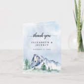 Rustige Waterverf bergen Pine Hartelijk dank (Voorkant)