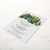 Rustige Waterverf bergen Pine-repetitie Dinner Folie Uitnodiging (Gedraaid)