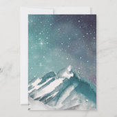 Rustige Waterverf bergen Pine-repetitie Dinner Kaart (Achterkant)