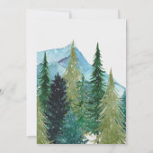 Rustige Waterverf bergen Pine-repetitie Dinner Kaart (Achterkant)