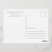 Rustige Waterverf bergen pine sparen de datum Folie Uitnodiging Briefkaart (Achterkant)