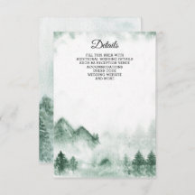 Rustige Waterverf bergen Pine Winter Wedding