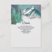 Rustige Waterverf bergen Pine Winter Wedding Informatiekaartje (Voorkant)