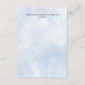 Rustige Waterverf bergen Pine Winter Wedding Informatiekaartje (Achterkant)